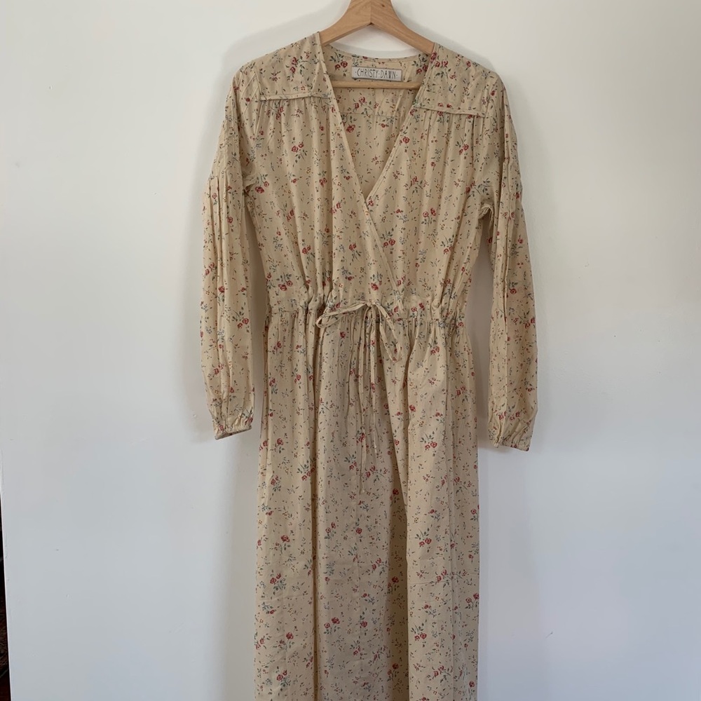 Christy Dawn Long Sleeve Floral Midi Dress